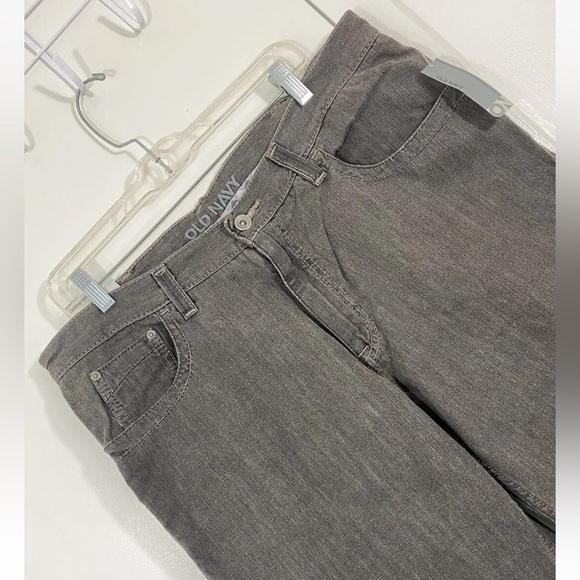 Old Navy Gray Straight Leg Denim Jeans 100% Cotton Size 36x30 - Picture 3 of 6
